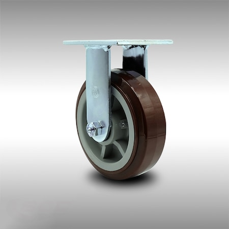 6 Inch Stainless Steel Polyurethane Wheel Rigid Caster With Ball Bearing SCC